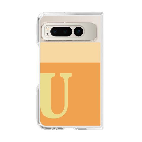 Clear Case［ Original - initial two tone - U orange ］
