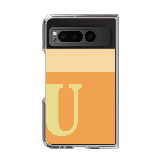 Clear Case［ Original - initial two tone - U orange ］