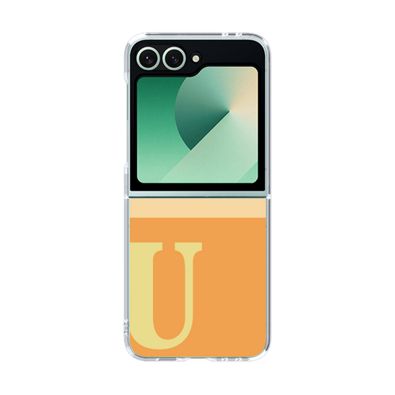 Clear Case［ オリジナル - initial two tone - U orange ］
