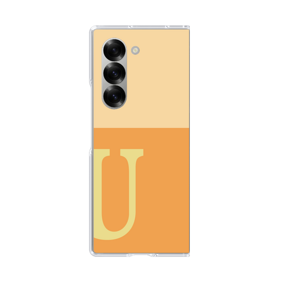 Clear Case［ オリジナル - initial two tone - U orange ］