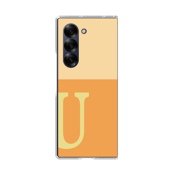 Clear Case［ オリジナル - initial two tone - U orange ］
