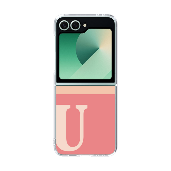 Clear Case［ オリジナル - initial two tone - U pink ］