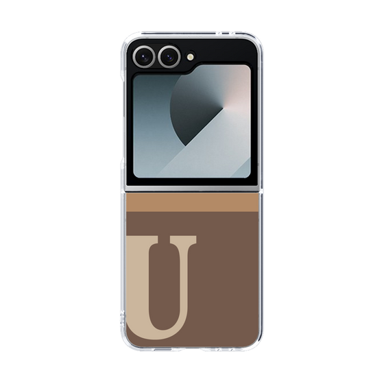 Clear Case［ オリジナル - initial two tone - U brown ］