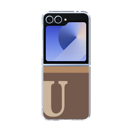 Clear Case［ オリジナル - initial two tone - U brown ］
