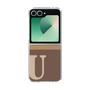 Clear Case［ オリジナル - initial two tone - U brown ］