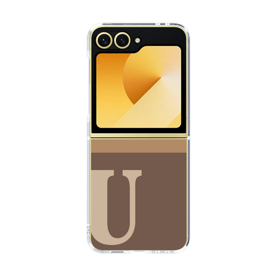 Clear Case［ オリジナル - initial two tone - U brown ］