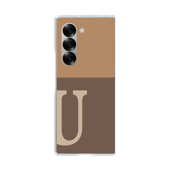 Clear Case［ オリジナル - initial two tone - U brown ］