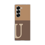 Clear Case［ オリジナル - initial two tone - U brown ］