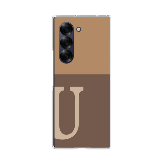 Clear Case［ オリジナル - initial two tone - U brown ］