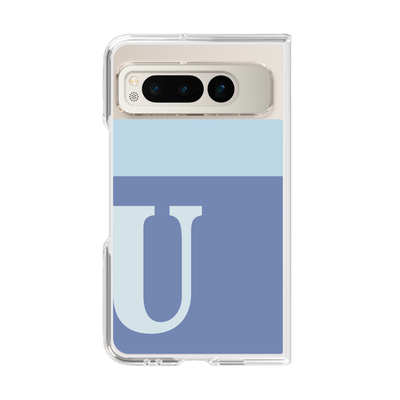Clear Case［ Original - initial two tone - U blue ］