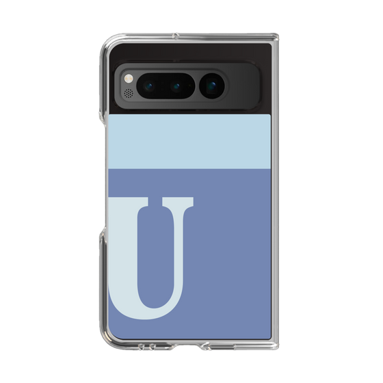 Clear Case［ Original - initial two tone - U blue ］