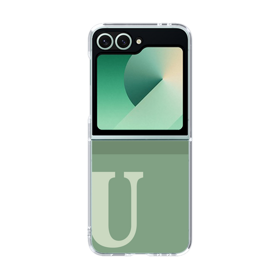 Clear Case［ オリジナル - initial two tone - U green ］