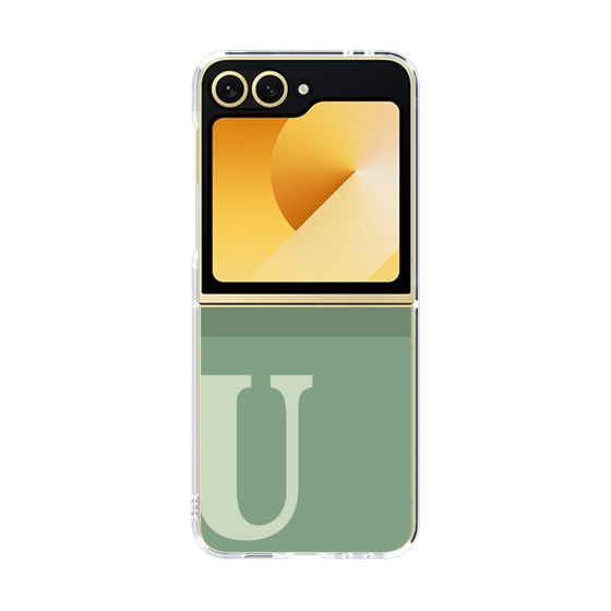 Clear Case［ オリジナル - initial two tone - U green ］