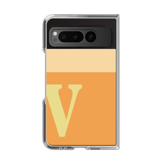 Clear Case［ Original - initial two tone - V orange ］