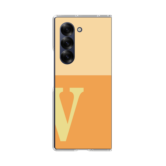 Clear Case［ オリジナル - initial two tone - V orange ］