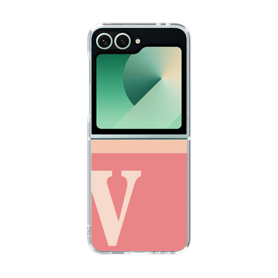Clear Case［ オリジナル - initial two tone - V pink ］