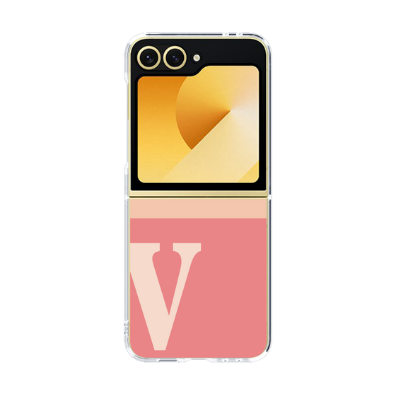 Clear Case［ オリジナル - initial two tone - V pink ］
