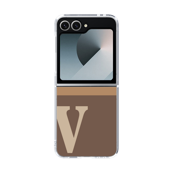 Clear Case［ オリジナル - initial two tone - V brown ］
