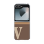 Clear Case［ オリジナル - initial two tone - V brown ］