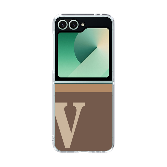Clear Case［ オリジナル - initial two tone - V brown ］