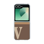 Clear Case［ オリジナル - initial two tone - V brown ］