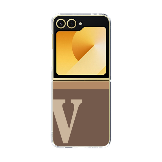 Clear Case［ オリジナル - initial two tone - V brown ］