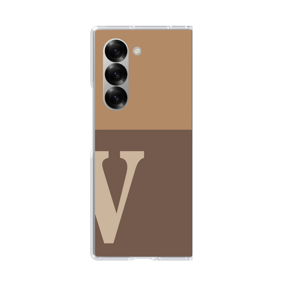 Clear Case［ オリジナル - initial two tone - V brown ］