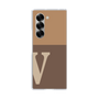 Clear Case［ オリジナル - initial two tone - V brown ］