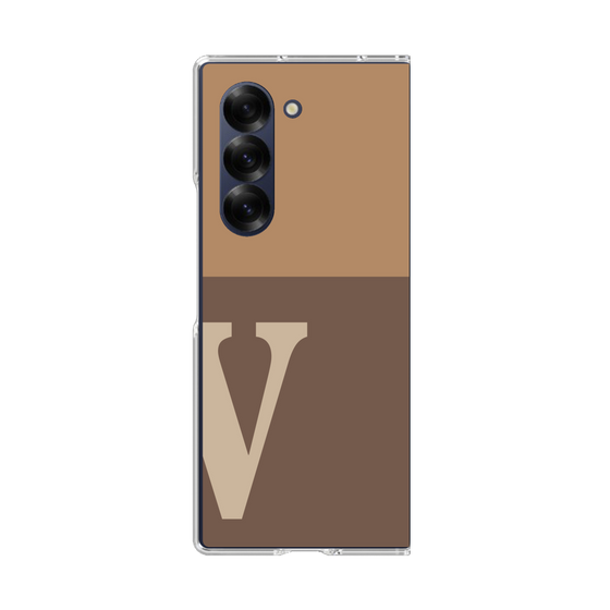 Clear Case［ オリジナル - initial two tone - V brown ］