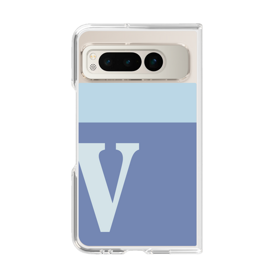Clear Case［ Original - initial two tone - V blue ］