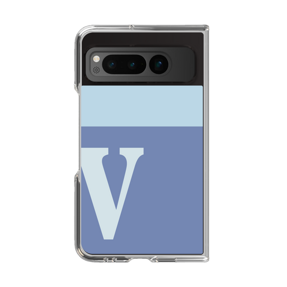 Clear Case［ Original - initial two tone - V blue ］