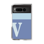 Clear Case［ Original - initial two tone - V blue ］