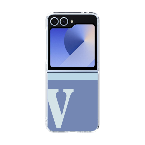 Clear Case［ オリジナル - initial two tone - V blue ］