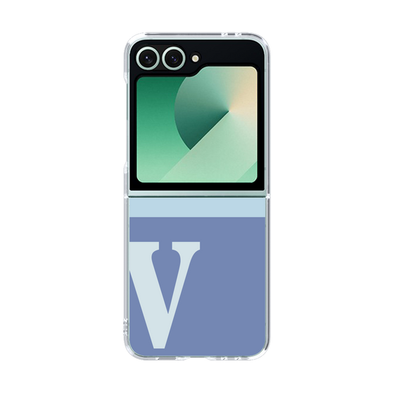 Clear Case［ オリジナル - initial two tone - V blue ］