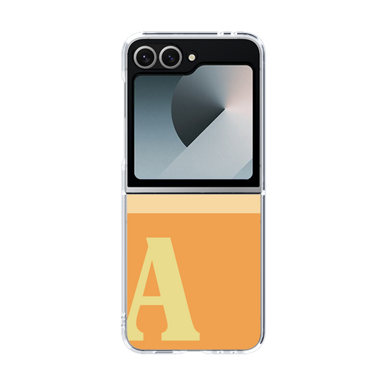 Clear Case［ オリジナル - initial two tone - A orange ］