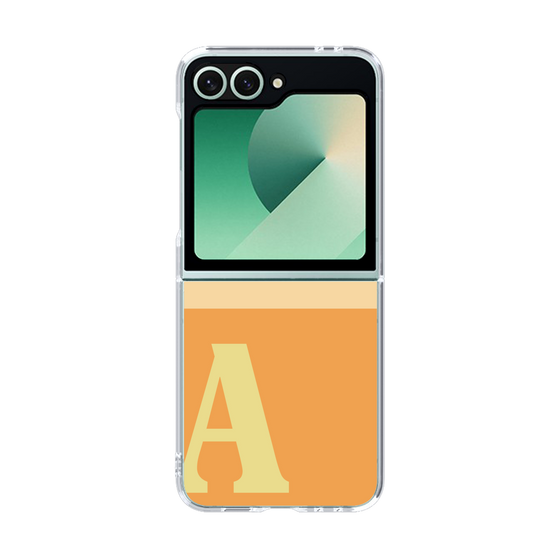 Clear Case［ オリジナル - initial two tone - A orange ］