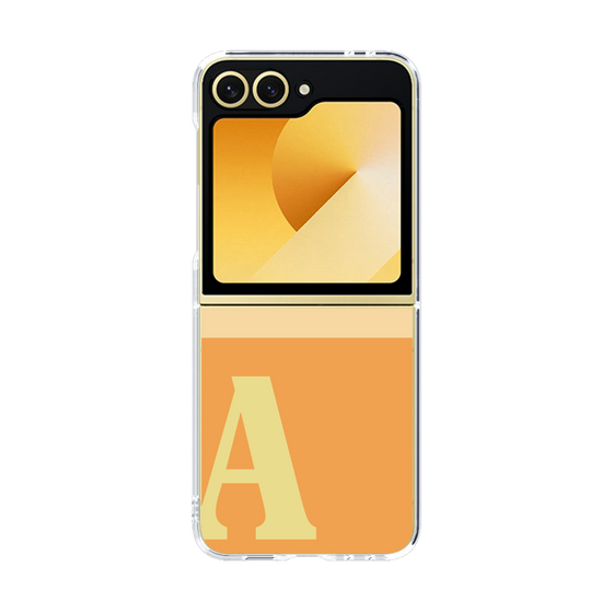 Clear Case［ オリジナル - initial two tone - A orange ］