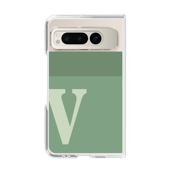 Clear Case［ Original - initial two tone - V green ］