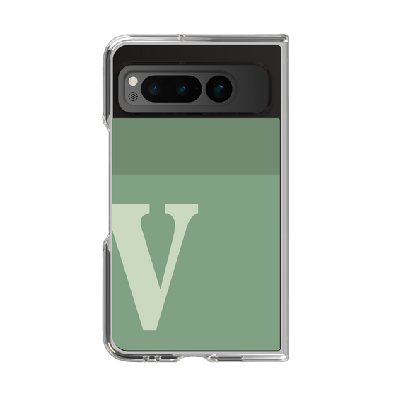 Clear Case［ Original - initial two tone - V green ］