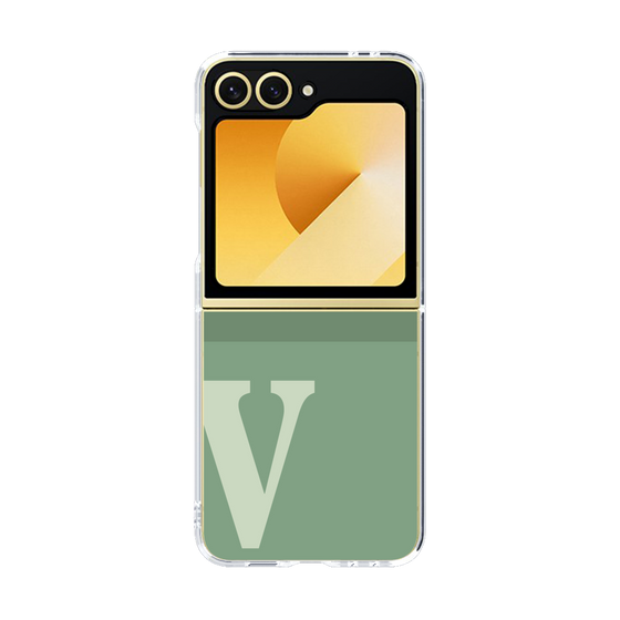 Clear Case［ オリジナル - initial two tone - V green ］
