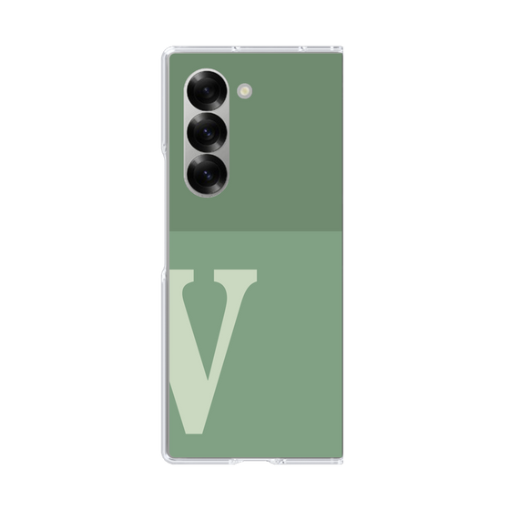 Clear Case［ オリジナル - initial two tone - V green ］