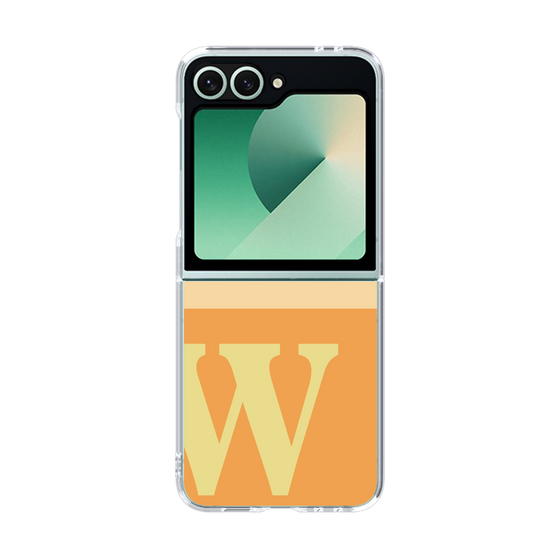 Clear Case［ オリジナル - initial two tone - W orange ］