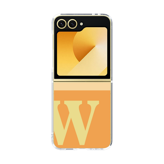Clear Case［ オリジナル - initial two tone - W orange ］