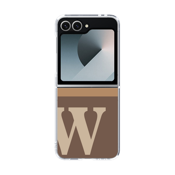 Clear Case［ オリジナル - initial two tone - W brown ］
