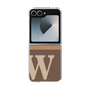 Clear Case［ オリジナル - initial two tone - W brown ］