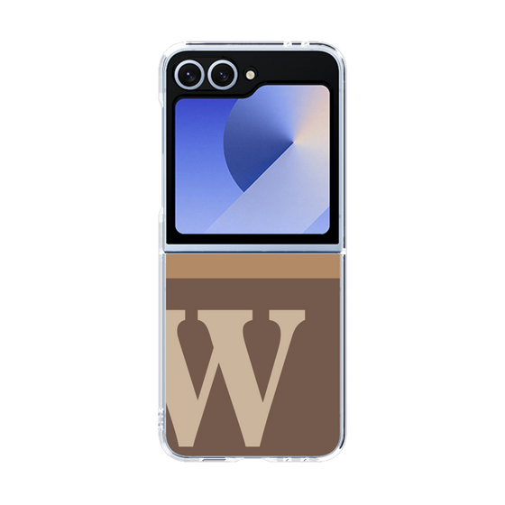 Clear Case［ オリジナル - initial two tone - W brown ］