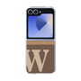 Clear Case［ オリジナル - initial two tone - W brown ］