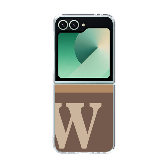 Clear Case［ オリジナル - initial two tone - W brown ］