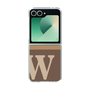 Clear Case［ オリジナル - initial two tone - W brown ］