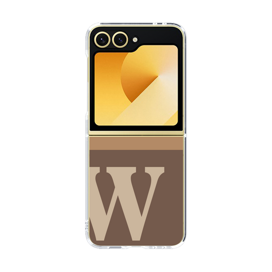 Clear Case［ オリジナル - initial two tone - W brown ］